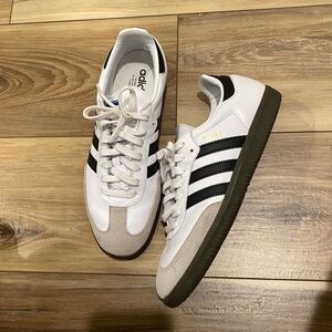 Adidas Women's White and Tan Sneakers
